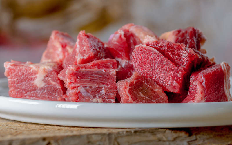 Rindermuskelfleisch durchwachsen stückig 1kg