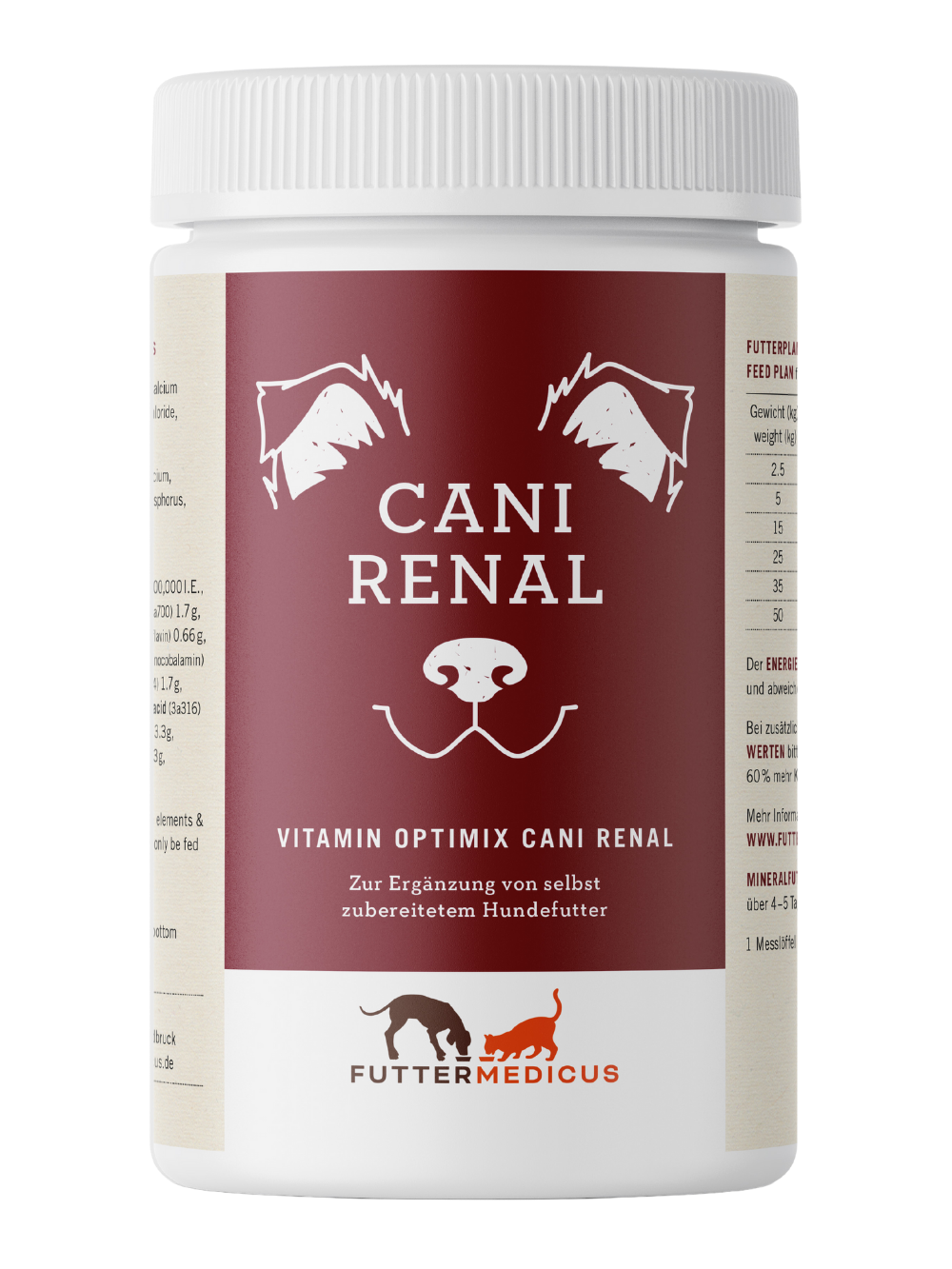 Futtermedicus Vitamin Optimix Cani Renal 500 g Dose