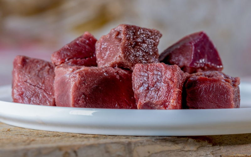 Rinderherz stückig gewürfelt 500g